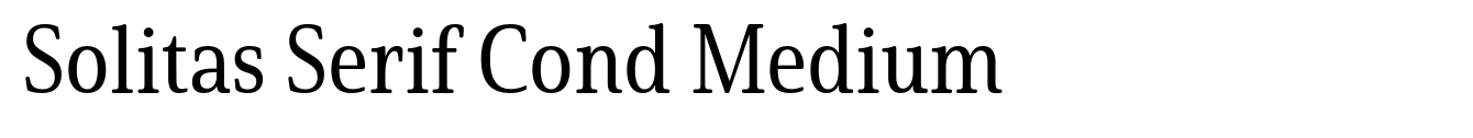 Solitas Serif Cond Medium